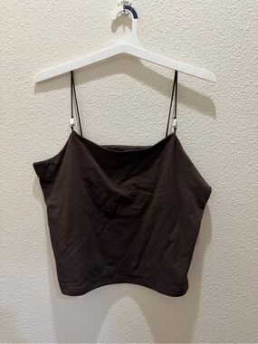 Target Brown Spaghetti Strap Crop Camisole